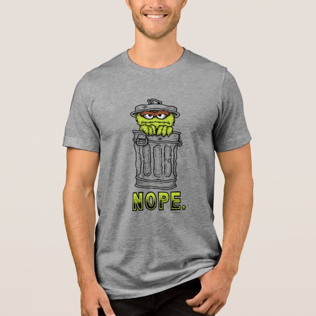 T-shirt En Tri-matière Rue Sésame Oscar le Grouch - Non. (Recto)
