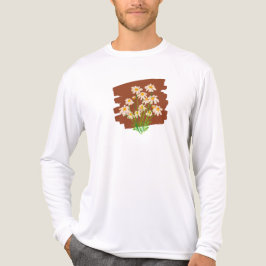 T-shirt En Tri-matière Rustic floral design on brown background