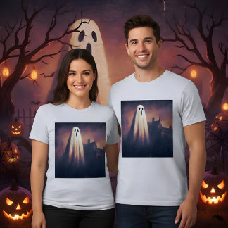 T-shirt En Tri-matière Rustic Vintage Old Halloween Ghost Painting Design