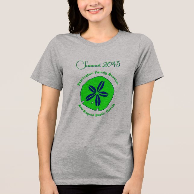T-shirt En Tri-matière Sable Dollar Keepsaké Famille Réunion (Recto)