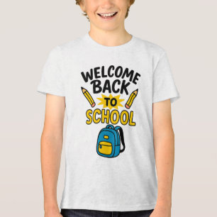 T-shirt En Tri-matière Sac à dos crayon de plaisir de retour à l'école