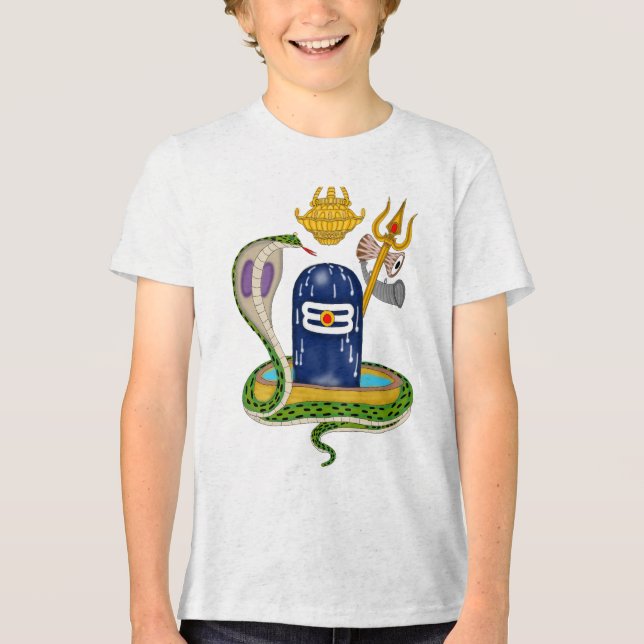 T-shirt En Tri-matière Sacred Shivlingam – Divine Mahadev Spiritual T-Shi (Recto)