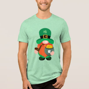 T-shirt En Tri-matière Saint Patrick's Day Leprechaun Gnome Pot d'or