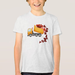 T-shirt En Tri-matière Saint-Valentin Construction Camion Coeur