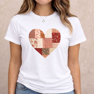 T-shirt En Tri-matière Saint-Valentin Patchwork Heart
