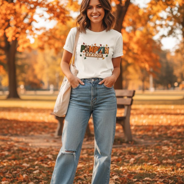 T-shirt En Tri-matière Saison citrouille Automne Rustique Thanksgiving po (Créateur téléchargé)
