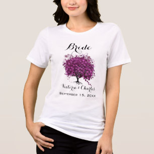 T-shirt En Tri-matière Sangria Vin Coeur Feuilles Arbre Mariage