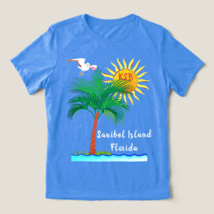 T-shirt En Tri-matière Sanibel Island Floride Palmier et soleil