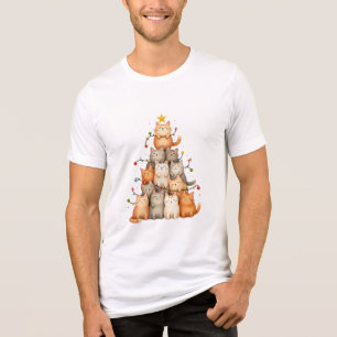 T-shirt En Tri-matière Sapin de Noël de chatons par Sandra Boynton