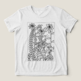 T-shirt En Tri-matière sauterelle aux fleurs d'imaginaire