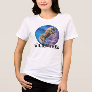 T-shirt En Tri-matière Sauvage et libre - Mustang