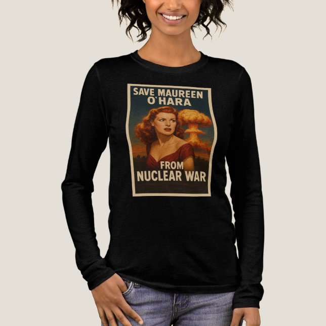 T-shirt En Tri-matière Sauvez Maureen O'hara de la guerre nucléaire (Recto)