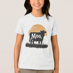 T-shirt En Tri-matière Say Moo — Cute Cow Silhouette
