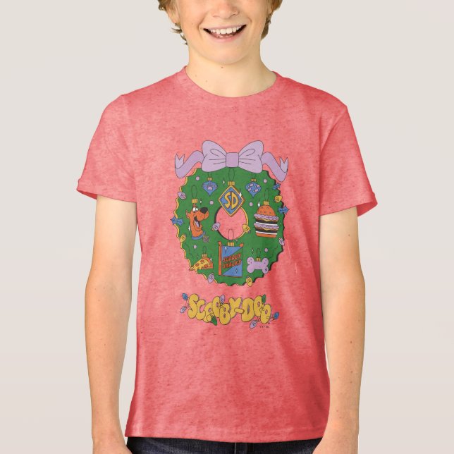 T-shirt En Tri-matière Scooby-Doo Holiday Snack Wreath Graphic (Recto)