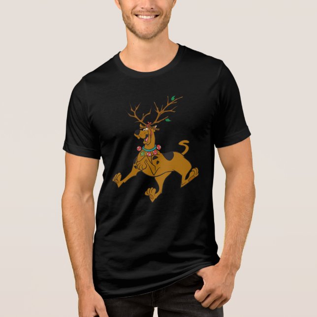 T-shirt En Tri-matière Scooby-Doo Noël Antlers (Recto)