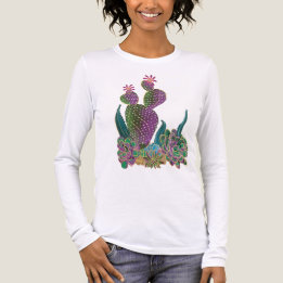 T-shirt En Tri-matière Sedona Cactus Flower Long Sleeve T shirt
