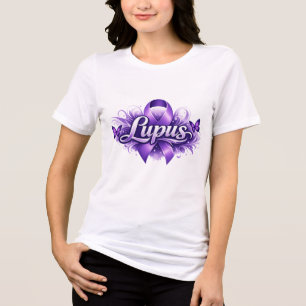 T-shirt En Tri-matière Sensibilisation au Lupus Papillon Violet Guerrier 