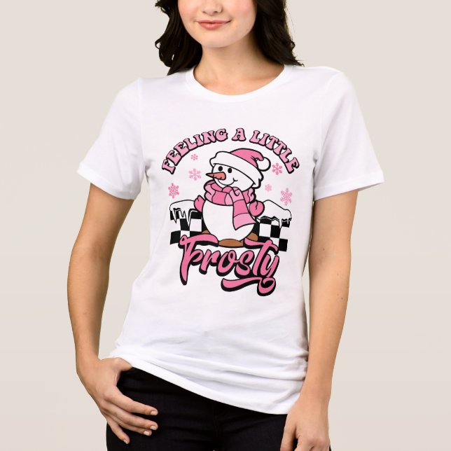 T-shirt En Tri-matière Sentez-Vous Un Peu Frosté Noël Snowman (Recto)