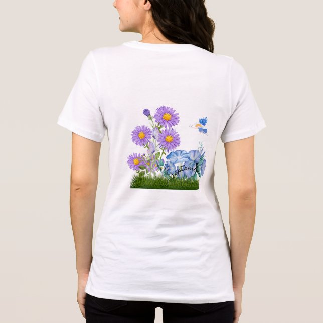 T-shirt En Tri-matière Septembre Fleurs de naissance et Pierre (Verso)