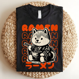 T-shirt En Tri-matière Shiba Inu Ramen Lover Retro Japonais