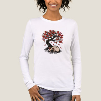 T-shirt En Tri-matière Siamese Chat Cerry Blossom Serentité