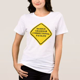 T-shirt En Tri-matière Signal d'avertissement de grammaire Personnaliser