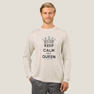 T-shirt En Tri-matière SlipperyJoe's Keep Calm Queen royal attrait oeil c
