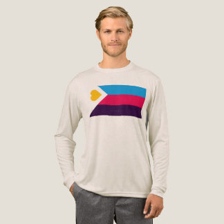 T-shirt En Tri-matière SlipperyJoe's tricolor polyamory pride flag three 