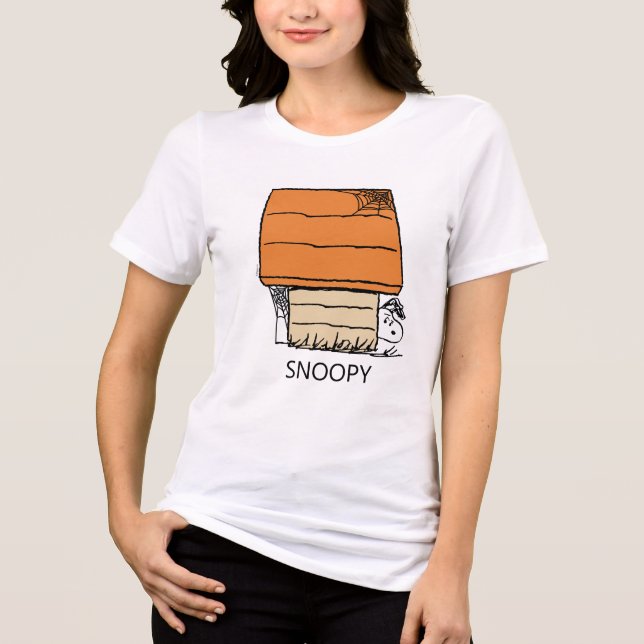 T-shirt En Tri-matière Snoopy Halloween Spider Web Doghouse (Recto)