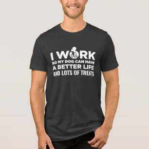 T-shirt En Tri-matière Snoopy - Je Travaille Pour Que Mon Chien Puisse Av