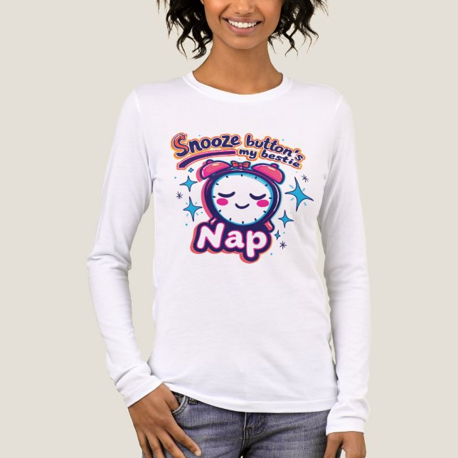 T-shirt En Tri-matière Snooze button’s my bestie (Recto)