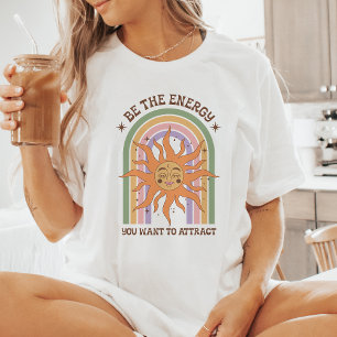 T-shirt En Tri-matière Soleil Rétro Boho Énergie Positive