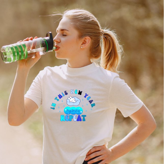 T-shirt En Tri-matière Sommeil, Hydrate, Répéter la résolution du Nouvel  (Créateur téléchargé)