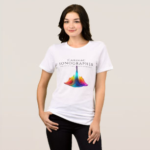 T-shirt En Tri-matière Sonographe Cardiaque Colorée Ondes Ultrasoniques