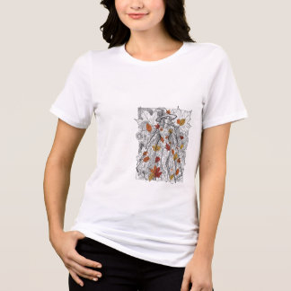 T-shirt En Tri-matière Sorcière Automnale Ligne Artistique Botanique Grap