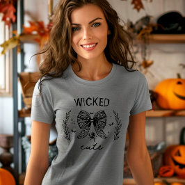 T-shirt En Tri-matière Sorcière Coquette Noir Bow Halloween Texte personn