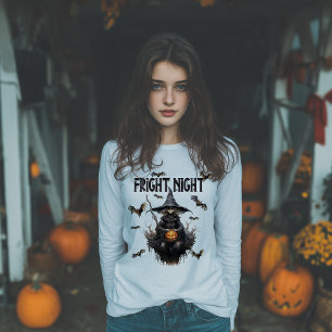 T-shirt En Tri-matière Sorcière d'Halloween de Nuit Effrayante