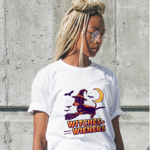 T-shirt En Tri-matière Sorcières & Wieners Éffrayant Chemise Dachshund