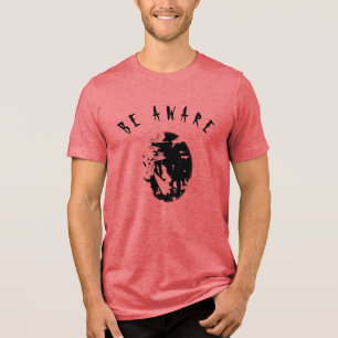 T-shirt En Tri-matière "Soyez conscient" Noir Humour/Inspiration Petit