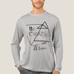 T-shirt En Tri-matière "Soyez créatif et prospère" en gris noir