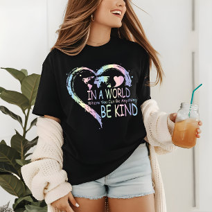 T-shirt En Tri-matière Soyez gentil Monde Moderne Fille Amour Coeur