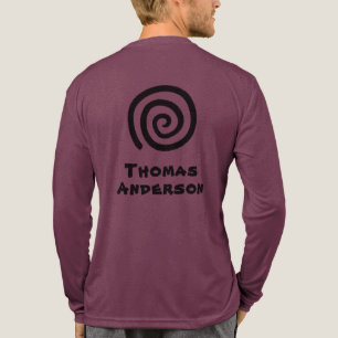 T-shirt En Tri-matière Spirale et nom en noir, Personnalisé