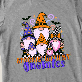 T-shirt En Tri-matière Spookin’ Avec Mes Gnomies : Amis Rétro Halloween