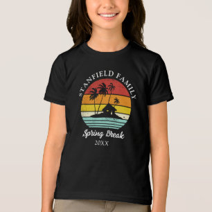 T-shirt En Tri-matière Spring Break Palm Trees Beach Family Correspondanc