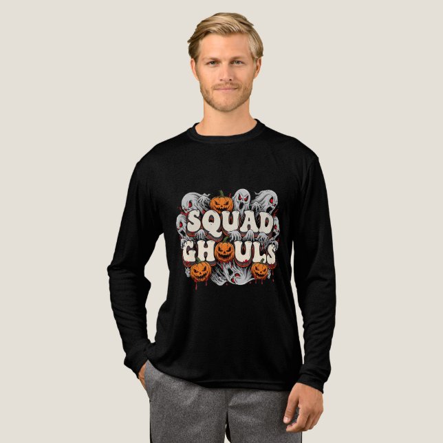 T-shirt En Tri-matière Squad Ghouls Halloween Éffrayant (Recto complet)