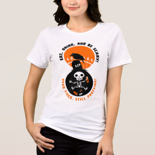 T-shirt En Tri-matière Squelette drôle célèbre Halloween