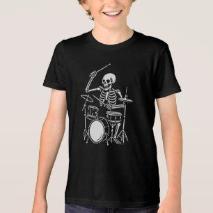 T-shirt En Tri-matière squelette joue la batterie