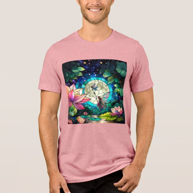 T-shirt En Tri-matière Stained Glass Little Fairy With Dragonfly (Recto)