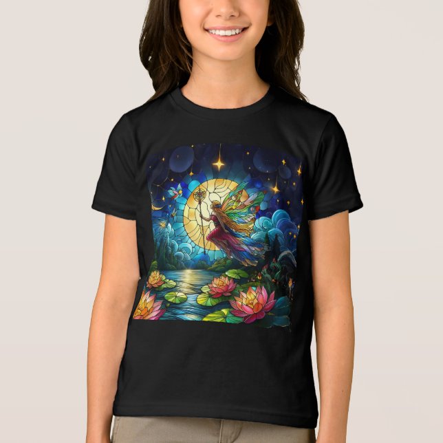 T-shirt En Tri-matière Stained Glass Moonlight Flight Fairy  (Recto)
