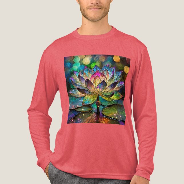 T-shirt En Tri-matière Stained Glass Vibrant Lotus Flower (Recto)